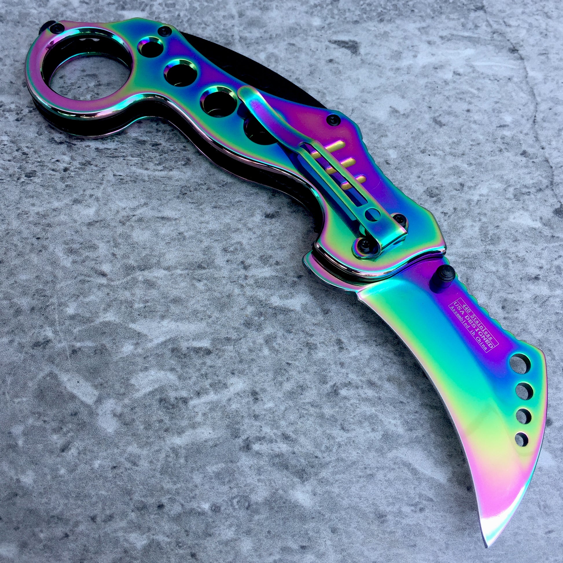 Wholesale Falcon Karambit Knife -  Rainbow Karambit Knives In-Bulk