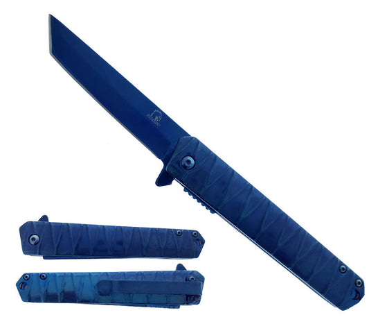 Shop Falcon Blue Tanto Pocket Knife Wholesale | Pacific Solution.