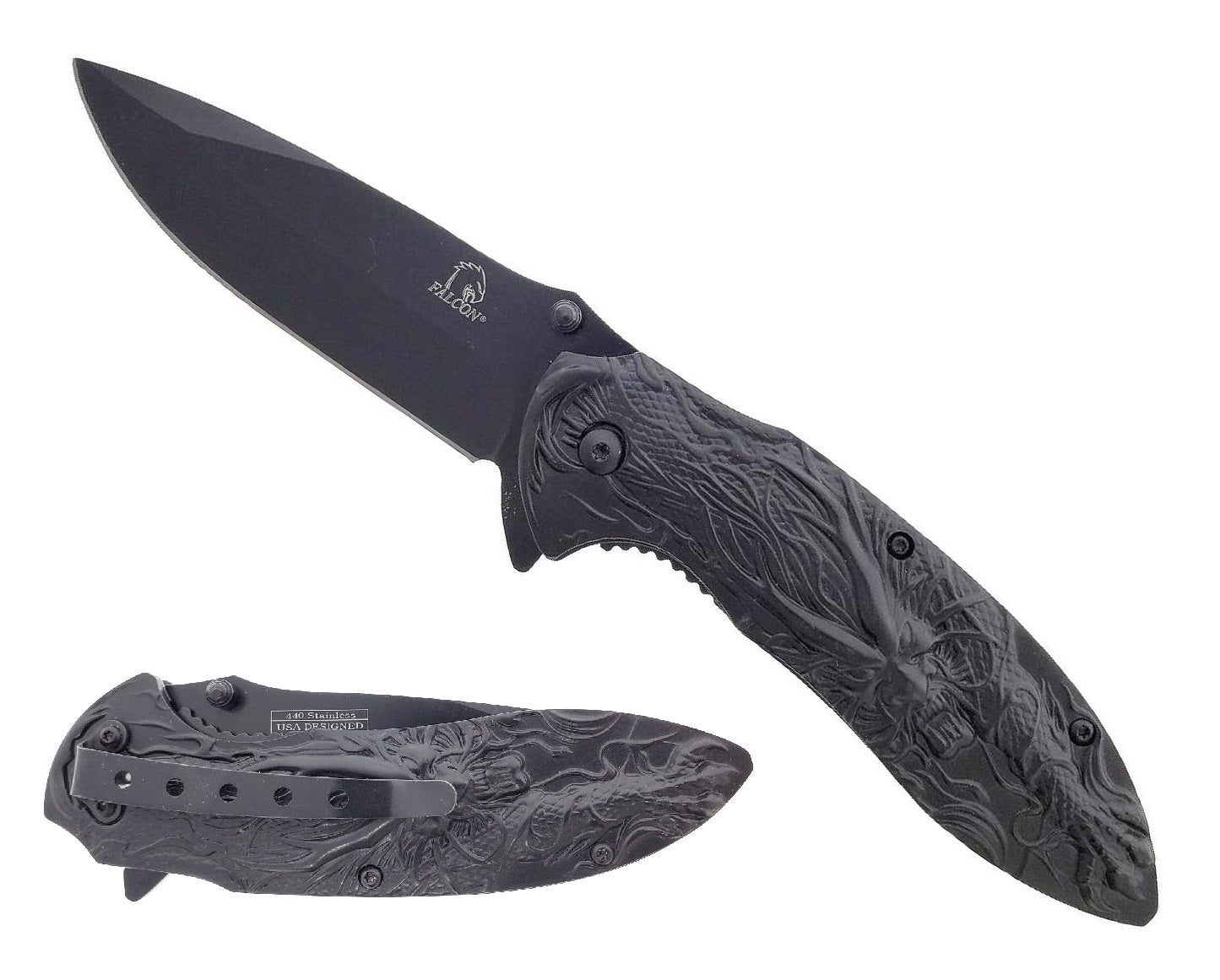 3" Black Titanium Blade & 3.75" Dragon Steel Handle