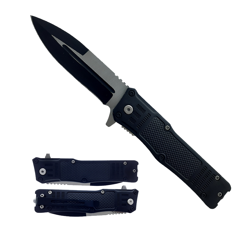 8" Overall Semi-Automatic Folding Knife Black