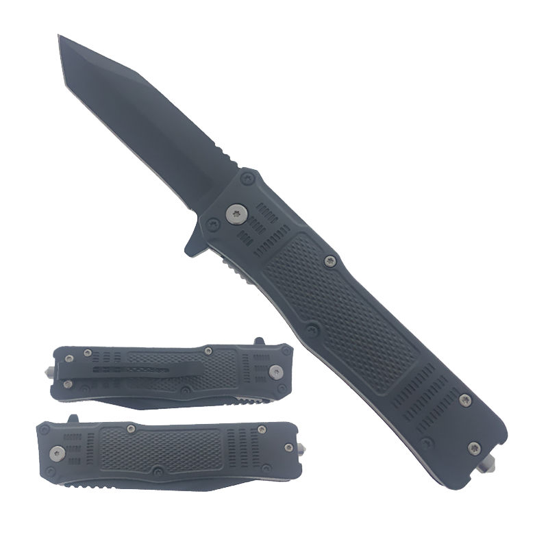 8" Overall Semi-Automatic Folding Knife Black