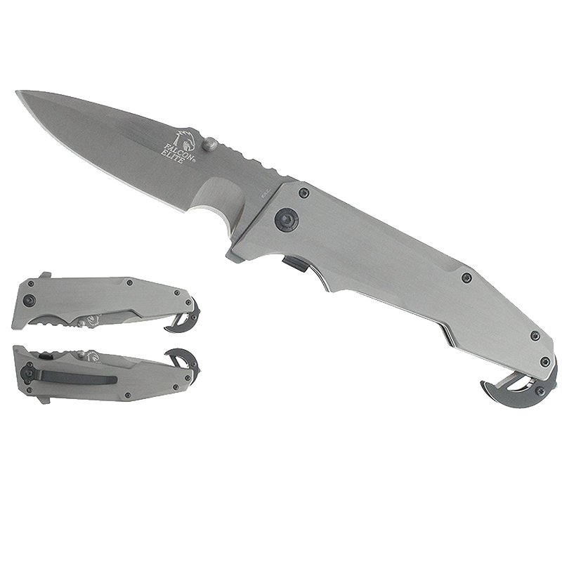 4" Blade Assisted Knife w420 Stainless Steel Handle, FALCON