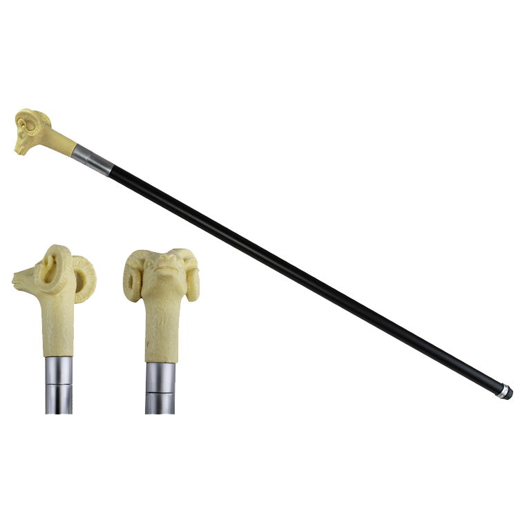 Ram walking cane (silver)