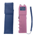 Pink Stun Gun with Flashlight in a compact design with a holster for safety and convenience