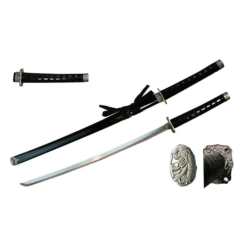 40" Samurai Sword with black scabbard