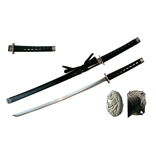 40" Samurai Sword with black scabbard
