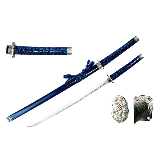 40" Samurai Sword with blue scabbard