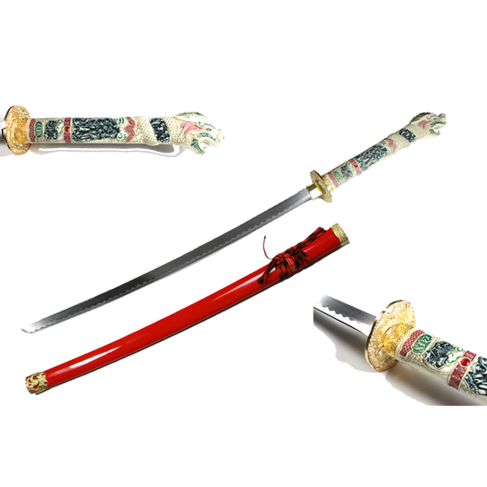 42.5" Red Dragon Samurai Sword