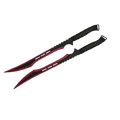 Tactical Master 27" Twin Tactical Machete Set (Red)