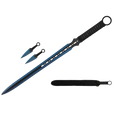Tactical Master 27" Machete with 2 pcs 6" throwing knife