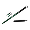 Tactical Master 27" Green Machete with 2 pcs 6" throwing knife,
