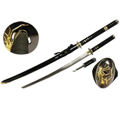 Musha Higanbana Katana w/ Tsuka Dagger (Black)