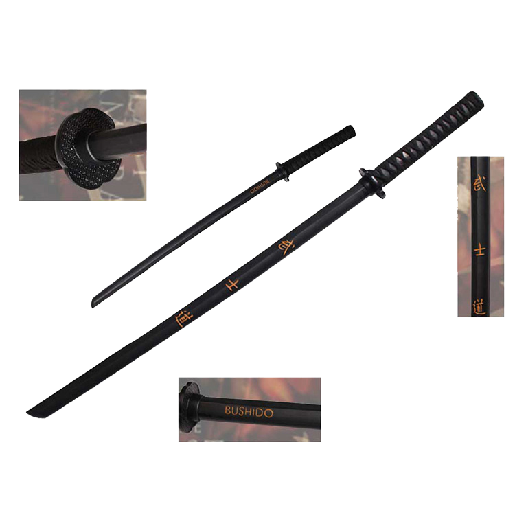40" Black Wooden Samurai Sword (Bushido)