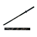 40" Black Wooden Samurai Sword (dragon)