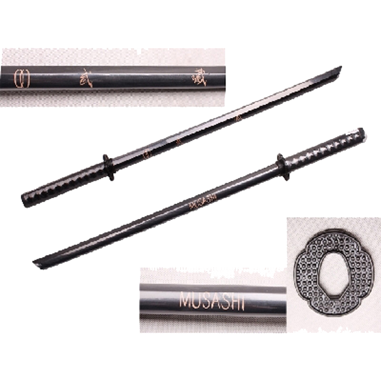40" Black Wooden Samurai Sword (musashi)