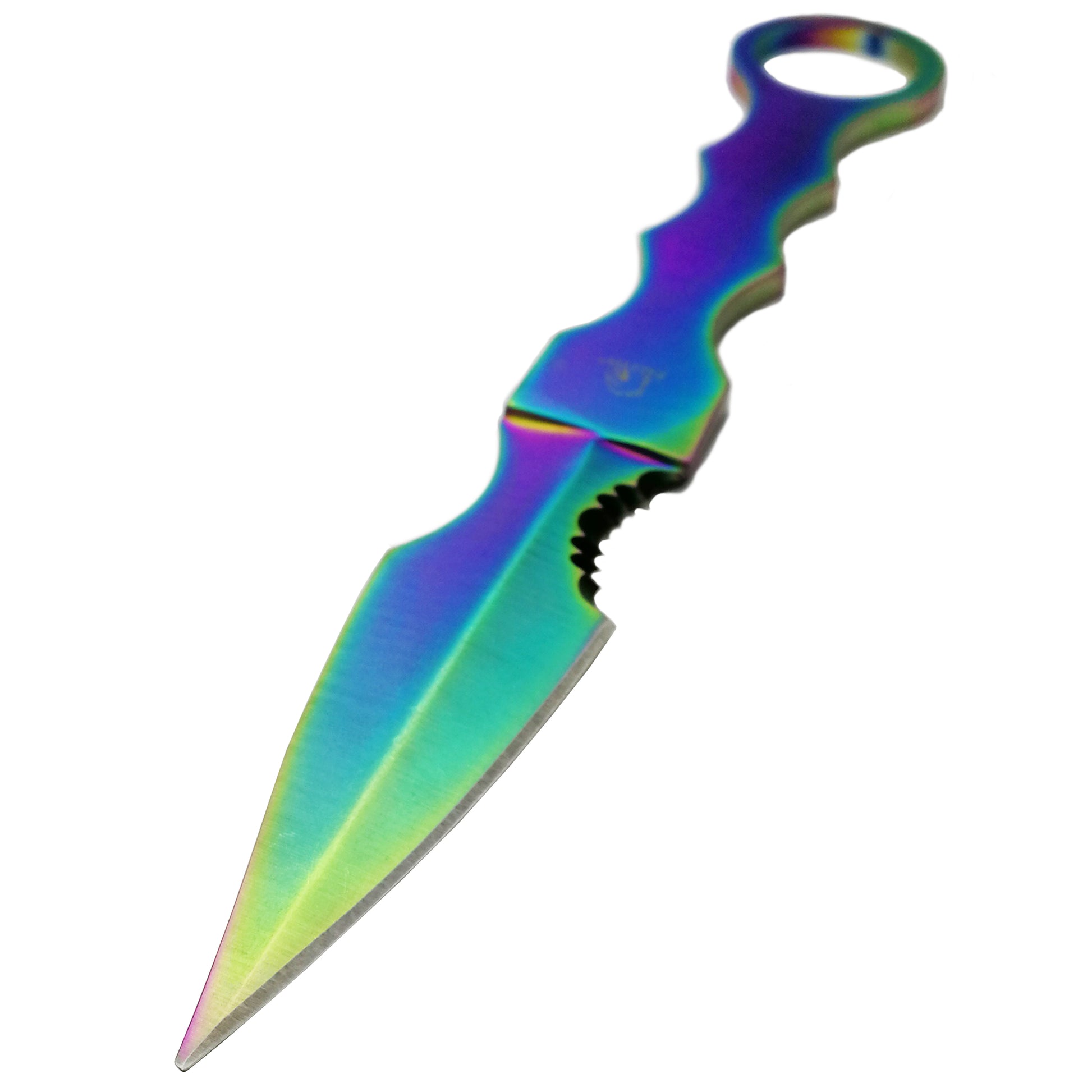 Wholesale Falcon Fixed Blade Rainbow Tactical Knife with ergonomic handle and sharp blade