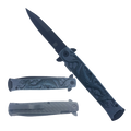 Wholesale Falcon stiletto spring assisted knives with dragon engraved handle and black blade