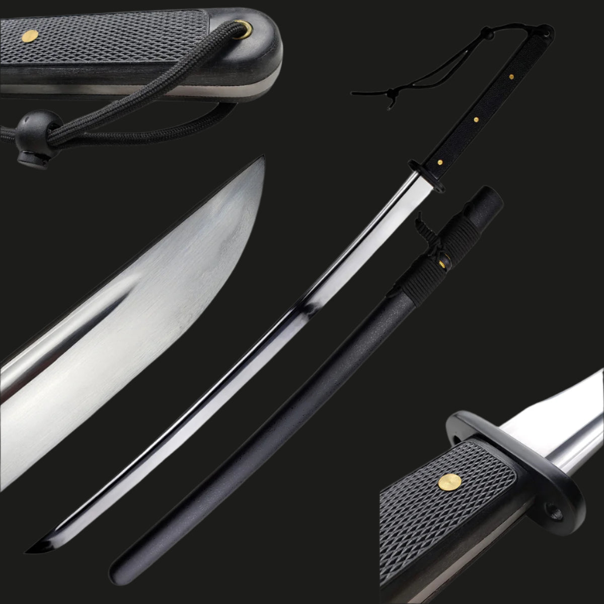 Wholesale Musashi Modern Tactical Samurai Katana with sleek blade and textured handle for collectors