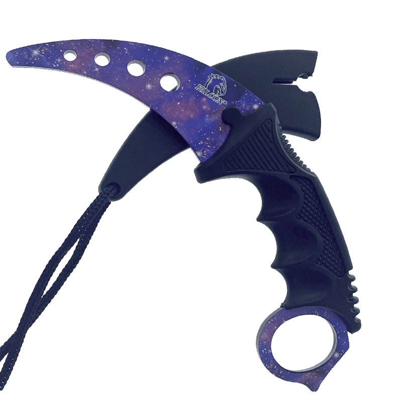 Wholesale Purple Karambit Trainer Knife with ergonomic handle and safety features for skill training