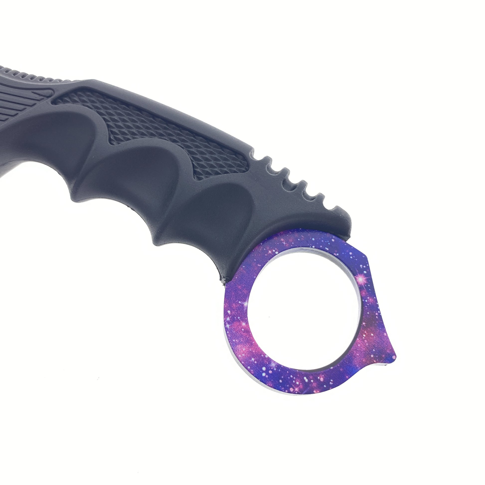 Wholesale Purple Karambit Trainer Knife with ergonomic grip for safe martial arts training